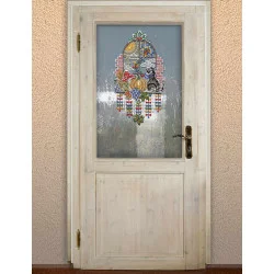 Fensterbild Herbstfenster mit Katze Beispielbild an der Tür