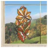 Fensterbild Herbstlaub Dekobeispiel an der Scheibe