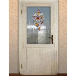 Fensterbild Herbstlandschaft mit Drachen Beispielbild an der Tür