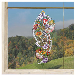 Fensterbild Herbstkörbchen Beispielbild dekoriert