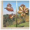 3er Set Fensterbilder Herbstlaub Beispielbild dekoriert am Fenster
