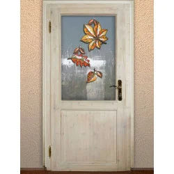 3er Set Herbstdekoration Herbstlaub an der Tür geschmückt