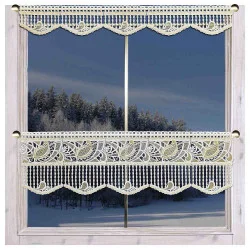 Kurzgardinen Rajana kombiniert dekoriert