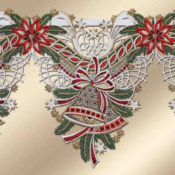 Feengardine Weihnachts-Scheibenhänger Glockenklang Plauener Spitze Detailansicht