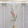 Fensterdeko Florina mit Blütenmotiv Detailansicht Stangendurchzug