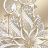 Weihnachts-Fensterbild Lischterglanz Plauener Spitze weiß-gold Detailansicht
