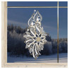 Weihnachts-Fensterbild Lischterglanz Plauener Spitze weiß-gold 37x 19 cm am Winterfenster