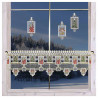 Spitzengardine Weihnachtsambiente kombiniert mit Fensterbildern