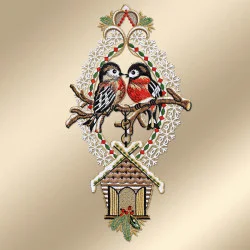 Fensterhänger Advent mit Vögelchen Musterbild