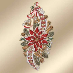 Fensterhänger Weihnachtsstern mit Glöckchen Musterbild