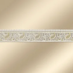 Scheibengardine Rajana in gold und weiß Musterbild