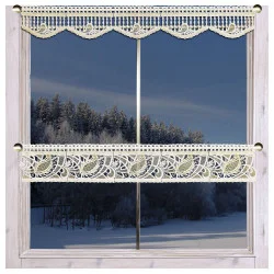 Scheibengardinen Rajana 2 Höhen kombiniert