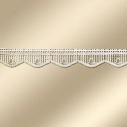 Spitzengardine Rajana weiß-gold Musteransicht