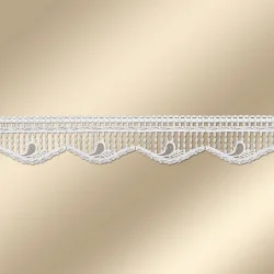 Spitzengardine Rajana weiß-grau Musteransicht