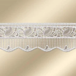 Panneaux Rajana taupe-weiß vor goldenem Hindergrund