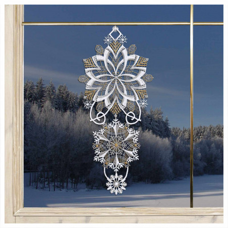 Fensterdekoration Schneeflöckchen-Weißröckchen Beispielbild