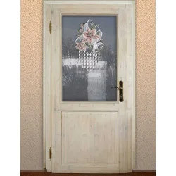 Türdekoration Leila mit Lilie in rosa