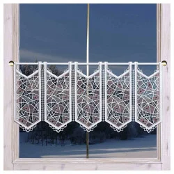 Modernes Panneaux Adina rot gestickt am Winterfenster