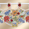 Scheibengardine Frühlingserwachen aus Plauener Stickerei Detailbild