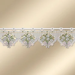 Gestickter Mini-Scheibenhänger Schneeglöckchen Spitzenkante