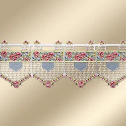 Gestickter Kurzstore Valessa Stiefmütterchen Musterbild