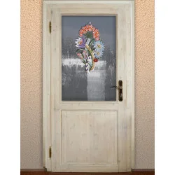 Fensterbild Blumengruß als Anhänger für Türen