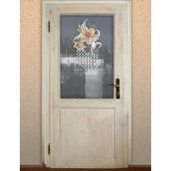 Türdekoration Leila mit Lilie in gelb