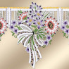 Scheibengardine Sommertraum in lila aus Plauener Stickerei Detailansicht