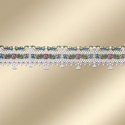 Landhaus-Stangendeko Annemarie Plauener Stickerei Musterbild