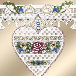 Scheibengardine Annemarie aus Plauener Spitze Detailbild