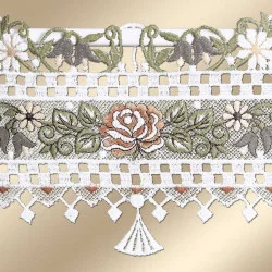 Scheibengardine Annemarie aus Plauener Spitze Detailansicht