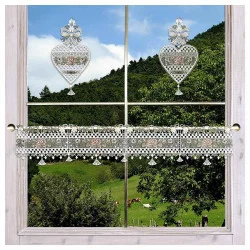 Mini-Scheibenhänger Annemarie kombiniert mit Herz-Fensterbildern