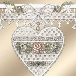 Scheibengardine Annemarie aus Plauener Spitze Detailansicht