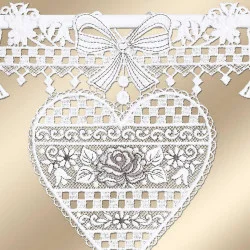 Scheibengardine Annemarie aus Plauener Spitze Detailansicht