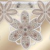 Scheibengardine Blütenzauber aus Plauener Stickerei Detailansicht
