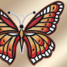 Spitzenbild Schmetterling Fiona Stickerei in rot Details