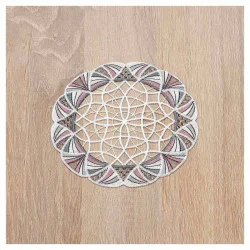 Untersetzer Joline modern mit rosa 18 cm Durchmesser