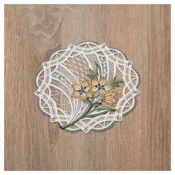 Untersetzer Florica modern mit orange 20 cm Durchmesser