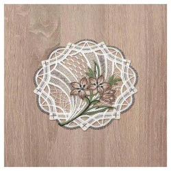 Untersetzer Florica modern mit taupe 20 cm Durchmesser