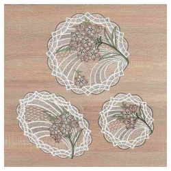 Tischdecken-Set Florica in rosa-weiß alle Varianten