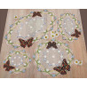 Decken Fiona mit Schmetterlingen und Blumen Beispielbild dekoriert