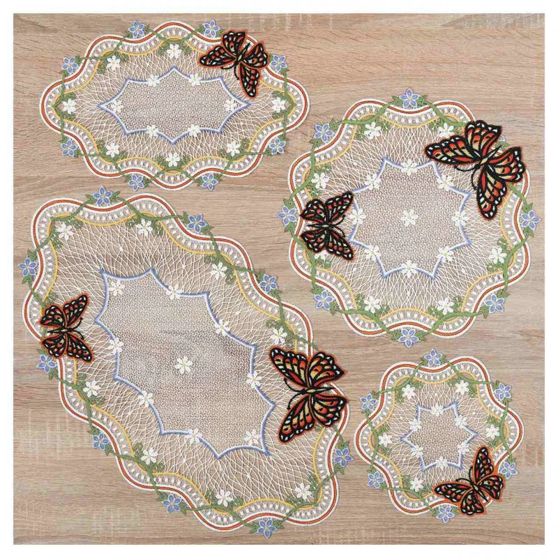 Deckchen-Set Fiona gestickt