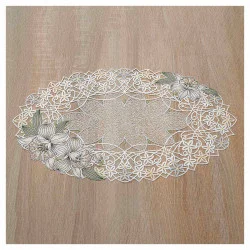 Kleiner Tischläufer Orchideen-Blüten in creme