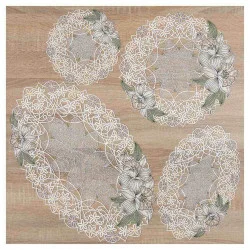 Tischdeko Set Orchidee in taupe-beige alle Größen