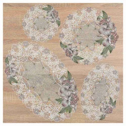 Tischdeko Set Orchidee in taupe-rosé alle Größen