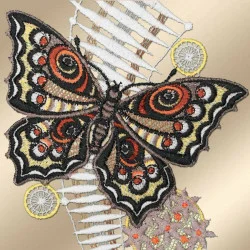 Fensterbild Schmetterlinge Detailansicht