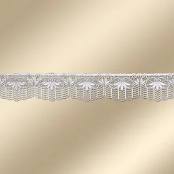 Spitzengardine Alica weiß-grau Musteransicht