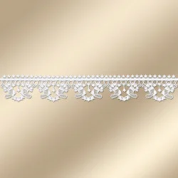 Stickerei-Kurzgardine Blumenschuh Musteransicht