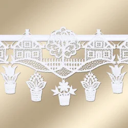 Spitzenkante Landhausidylle aus Plauener Stickerei Detailansicht