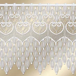 Spitzengardine Dara mit weißer Stickerei Detailbild